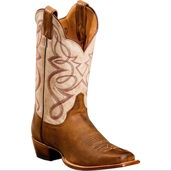 Justin Two Tone Embroidered Western Boot - Picture 16 of 16